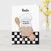 Oncle Birthday Whimsical Gnome Koch Kochen Karte (Gelbe Blume)