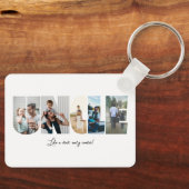 Oncle Foto Collage 5 Bilder Collage Schlüsselanhänger (Vorderseite)