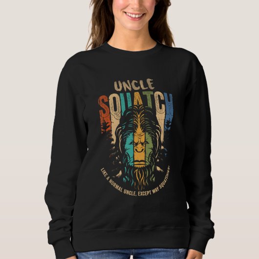 Oncle Squatch - Funny Bigfoot Sasquatch Cryptid Lo Sweatshirt (Vorderseite)