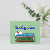 Oncolgoy Nurse "Books" Design Postkarte (Stehend Vorderseite)
