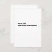 Oncology Definition Card – Thank You Oncologist  Dankeskarte (Vorne/Hinten)