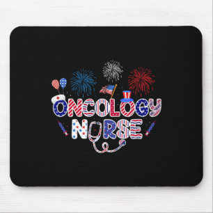 Oncology-Krankenschwester 4. Juli Amerikanische Pf Mousepad