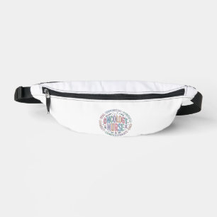 Oncology-Krankenschwester-Kreis-Zitat-Blumen-Shirt Bauchtasche
