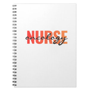 Oncology-Krankenschwester Moderne Typografie Notizblock