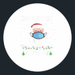 Oncology Nurse Christmas Gift T-Shirt Oncol Runder Aufkleber<br><div class="desc">Oncology Nurse Christmas Gift T-Shirt Oncol</div>