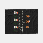 Oncology Nurse Christmas Gingerbread Holiday Hosta Fleecedecke