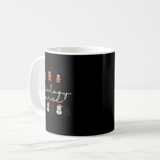 Oncology Nurse Christmas Gingerbread Holiday Hosta Kaffeetasse (Vorderseite Links)