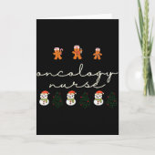 Oncology Nurse Christmas Gingerbread Holiday Hosta Karte (Vorderseite)