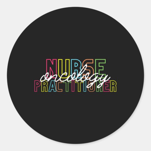 Oncology Nurse Practitioner Abschluss New Nurse Runder Aufkleber (Vorderseite)