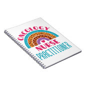 Oncology Nurse Practitioner Rainbow Boho Notizblock (Rechte Seite)
