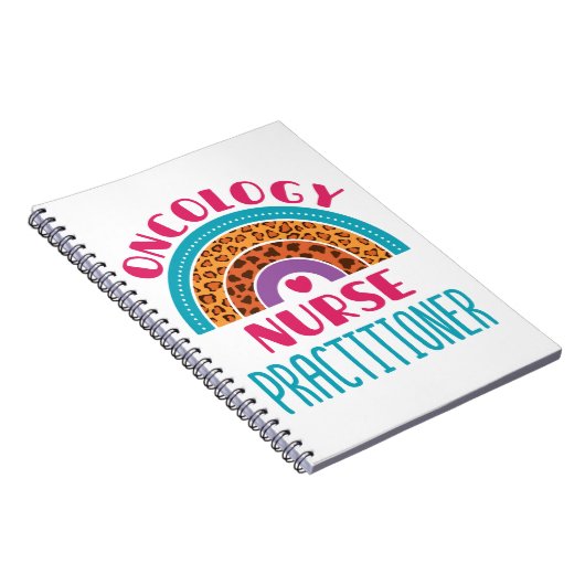 Oncology Nurse Practitioner Rainbow Boho Notizblock (Rechte Seite)