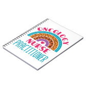 Oncology Nurse Practitioner Rainbow Boho Notizblock (Linke Seite)