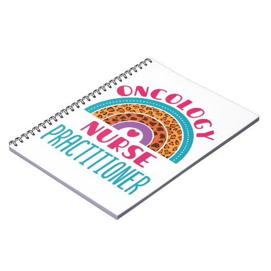 Oncology Nurse Practitioner Rainbow Boho Notizblock (Linke Seite)