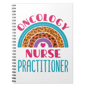 Oncology Nurse Practitioner Rainbow Boho Notizblock