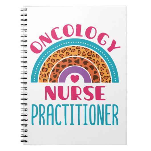 Oncology Nurse Practitioner Rainbow Boho Notizblock (Vorderseite)