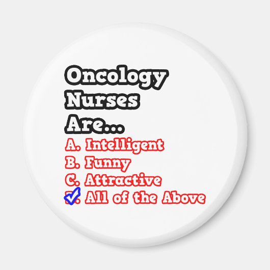 Oncology Nurse Quiz...Joke Magnet (Vorne)