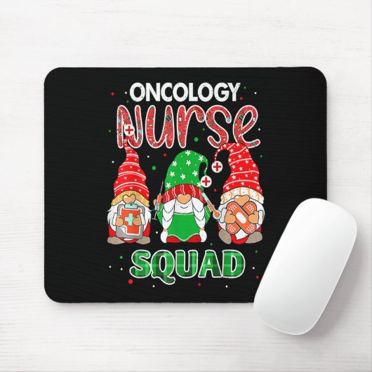 Oncology Nurse Squad Christmas Gnomes RN Matching Mousepad (Mit Mouse)