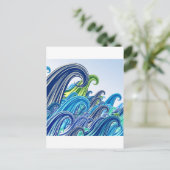 Ondas do Mar Postkarte (Stehend Vorderseite)