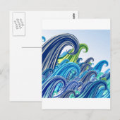 Ondas do Mar Postkarte (Vorne/Hinten)
