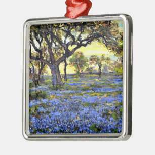 Onderdonk - Alter Eichenbaum und Bluebonnets, Ornament Aus Metall