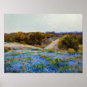 Onderdonk - Blaue Hauben in später Nachmittag Poster