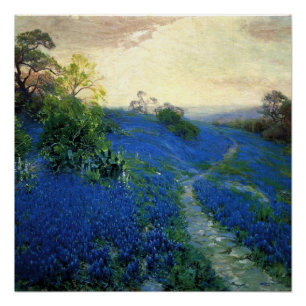 Onderdonk - Bluebonnet Field, Poster