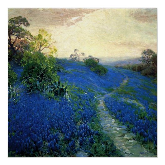 Onderdonk - Bluebonnet Field, Poster (Vorderseite)