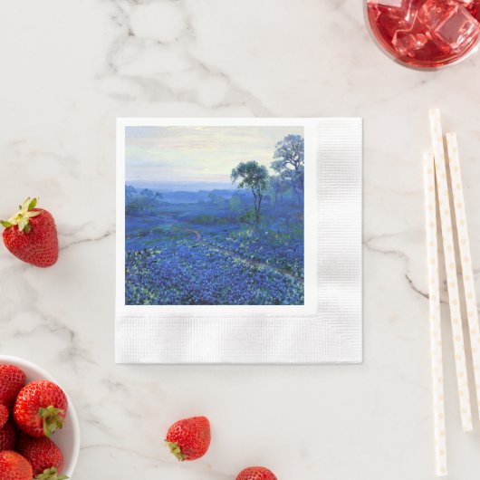 Onderdonk - Bluebonnet-Landschaft mit Cacti, Serviette (Beispiel)