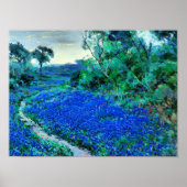 Onderdonk - Bluebonnets am Misty Morning Poster (Vorne)