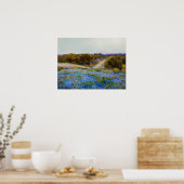 Onderdonk - Bluebonnets am späten Nachmittag Poster (Küche)