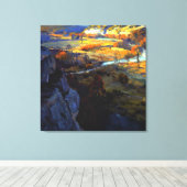 Onderdonk - Bluffs am Fluss Guadalupe Leinwanddruck (Insitu (Holzboden))