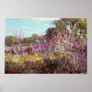 Onderdonk - Blüten am Redbud-Baum, Leon Springs Poster