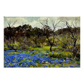 Onderdonk - Frühjahr, Bluebonnets und Mesziemlich Poster (Vorderseite)