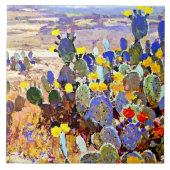 Onderdonk - Mit Cacti, Fine Art Malerei Fliese (Vorderseite)