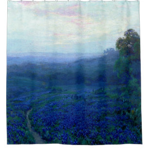 Onderdonk - Weg durch ein Bluebonnets-Feld Duschvorhang