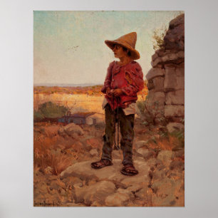 Onderdonk - Ziegenhirt in San Antonio Steinbruch 1 Poster