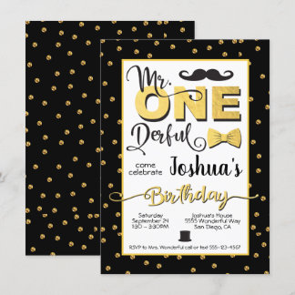 Onderful 1st Birthday Party Einladung