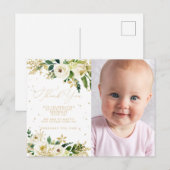 Onderland First Birthday Foto Vielen Dank Postkarte (Vorne/Hinten)