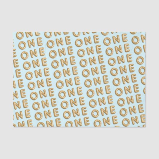 ONE 1. Geburtstag Party Gold Ballon Celebration Seidenpapier (Vorderseite)