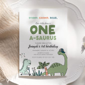 One-a-saurus Birthday Party Invitation Einladung
