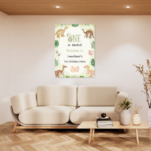One-a-Saurus Dinosaur 1. Geburtstag Begrüßungsppos Poster