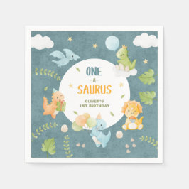 One-A-Saurus Dinosaur 1. Geburtstagsfeier Serviette