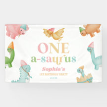 One A-Saurus Dinosaur 1. Geburtstagsparty