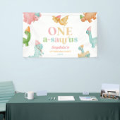 One A-Saurus Dinosaur 1st First Birthday Party Banner (Messeveranstaltung)