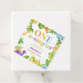 One A-Saurus Dinosaur 1st First Birthday Party Geschenkanhänger (Beispiel)