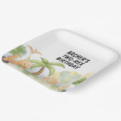 One A-Saurus Dinosaur Birthday Pappteller (Gewinkelt)