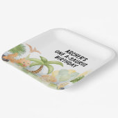 One A-Saurus Dinosaur Birthday Pappteller (Gewinkelt)