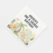 One A-Saurus Dinosaur Birthday Serviette (Ecke)