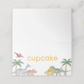One A Saurus Dinosaur Boy Birthday Food Tent Card Platzkarte (Außenseite Aufgefaltet)