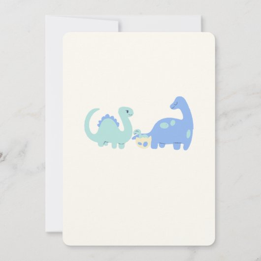 One-A-Saurus Dinosaur Geburtstag Einladung (Rückseite)